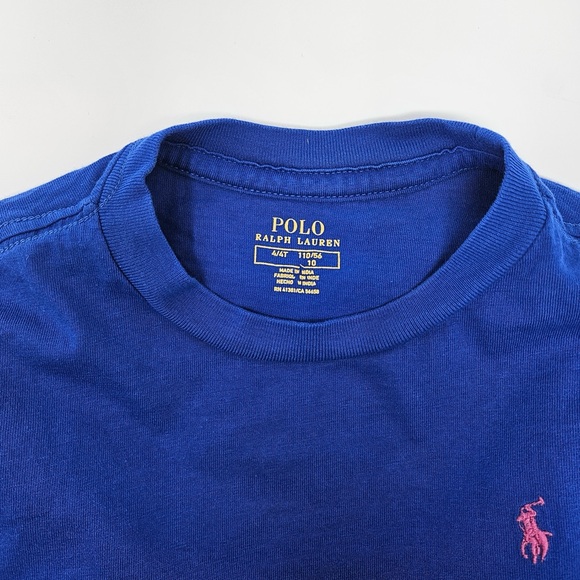 Polo by Ralph Lauren Kids Blue T-Shirt size 4 - Picture 2 of 2